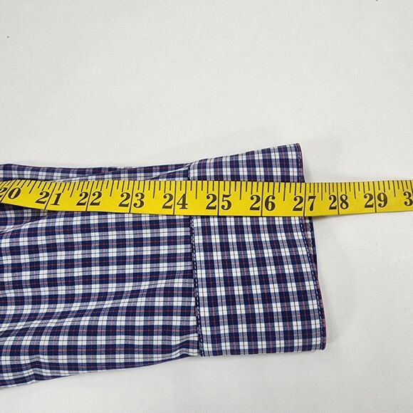 Mizzen & Main Men's Shirt Button Up Blue Check Performance Trim Fit Size 2XL - Picture 9 of 10